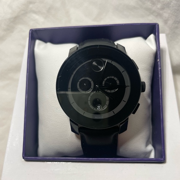 Like New Movado Bold Blacked Out Chronograph. - Picture 1 of 6